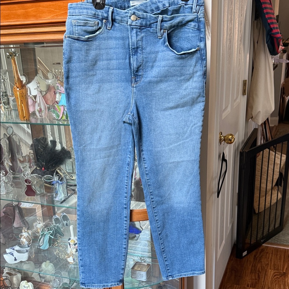 Good American Light Blue Denim Crossover Size16 - Picture 5 of 7